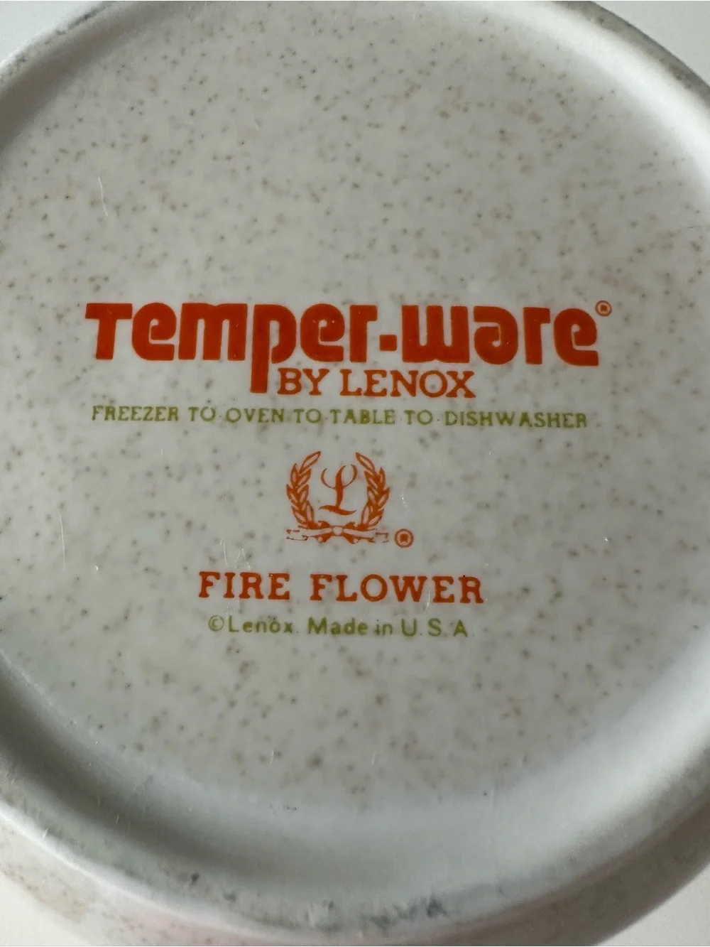 Lenox Temper-Ware Sugar & Creamer Set – Fire Flower, 1970s, Made in USA, EUC